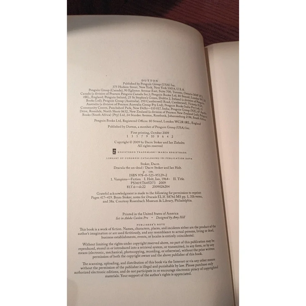 Dracula The Undead Hardcover, 1st Printing, Book By Dacre Stoker and Ian Holt